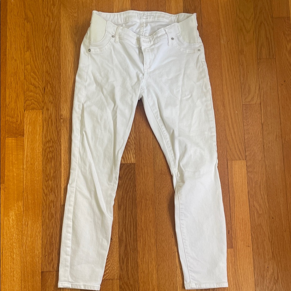 GAP Maternity Crisp White Skinny Jeans